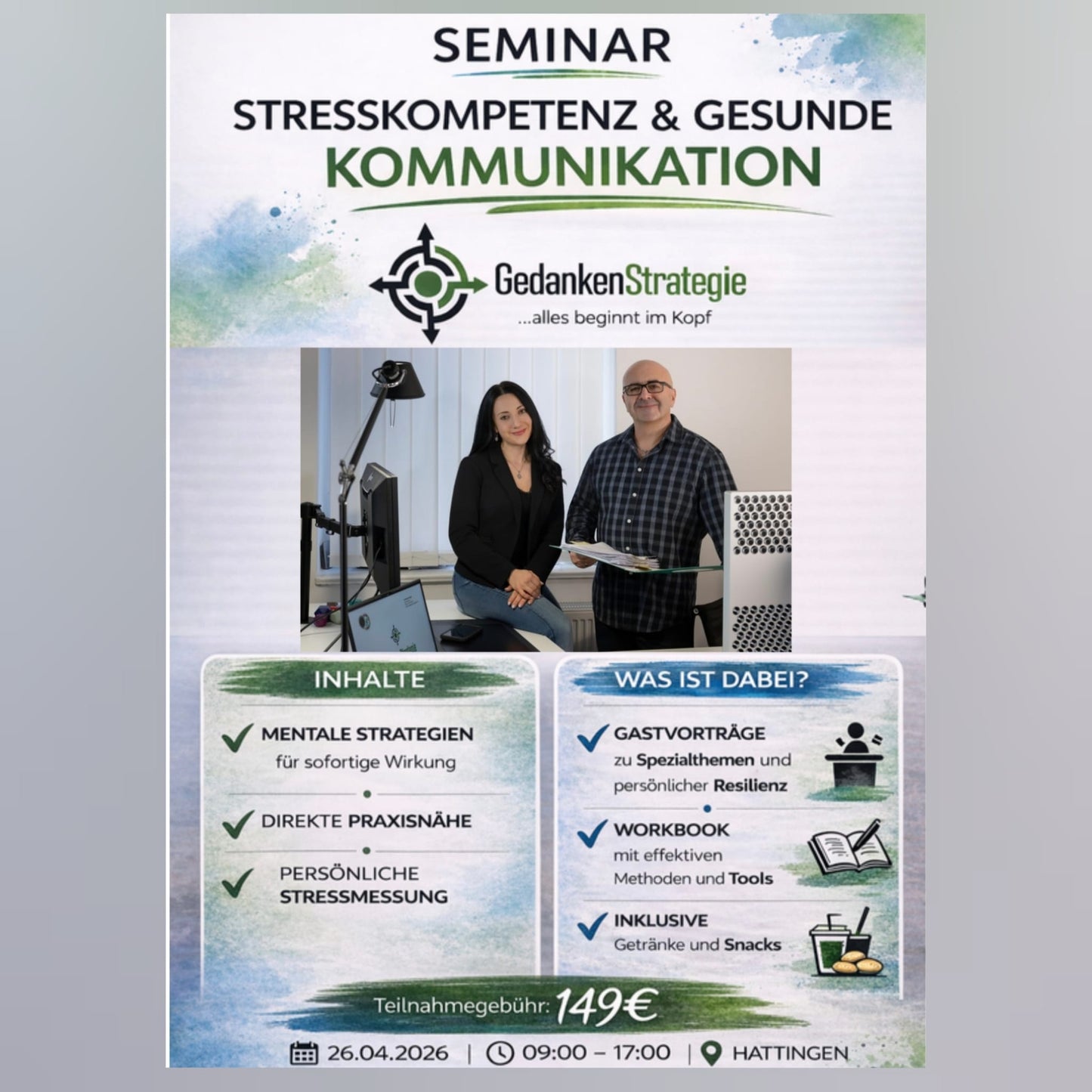 Seminar Stresskompetenz & Gesunde Kommunikation 26.04.2026 von 09:00 - 17:00 Uhr